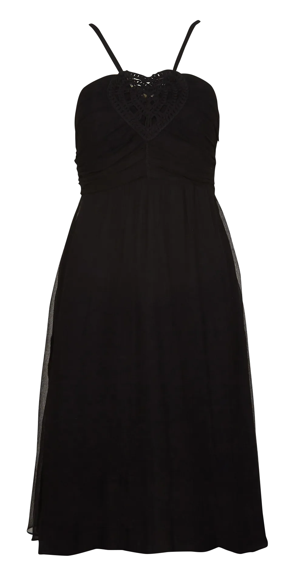 RIBA  VESTIDO MIDI RECTO EN NEGRO