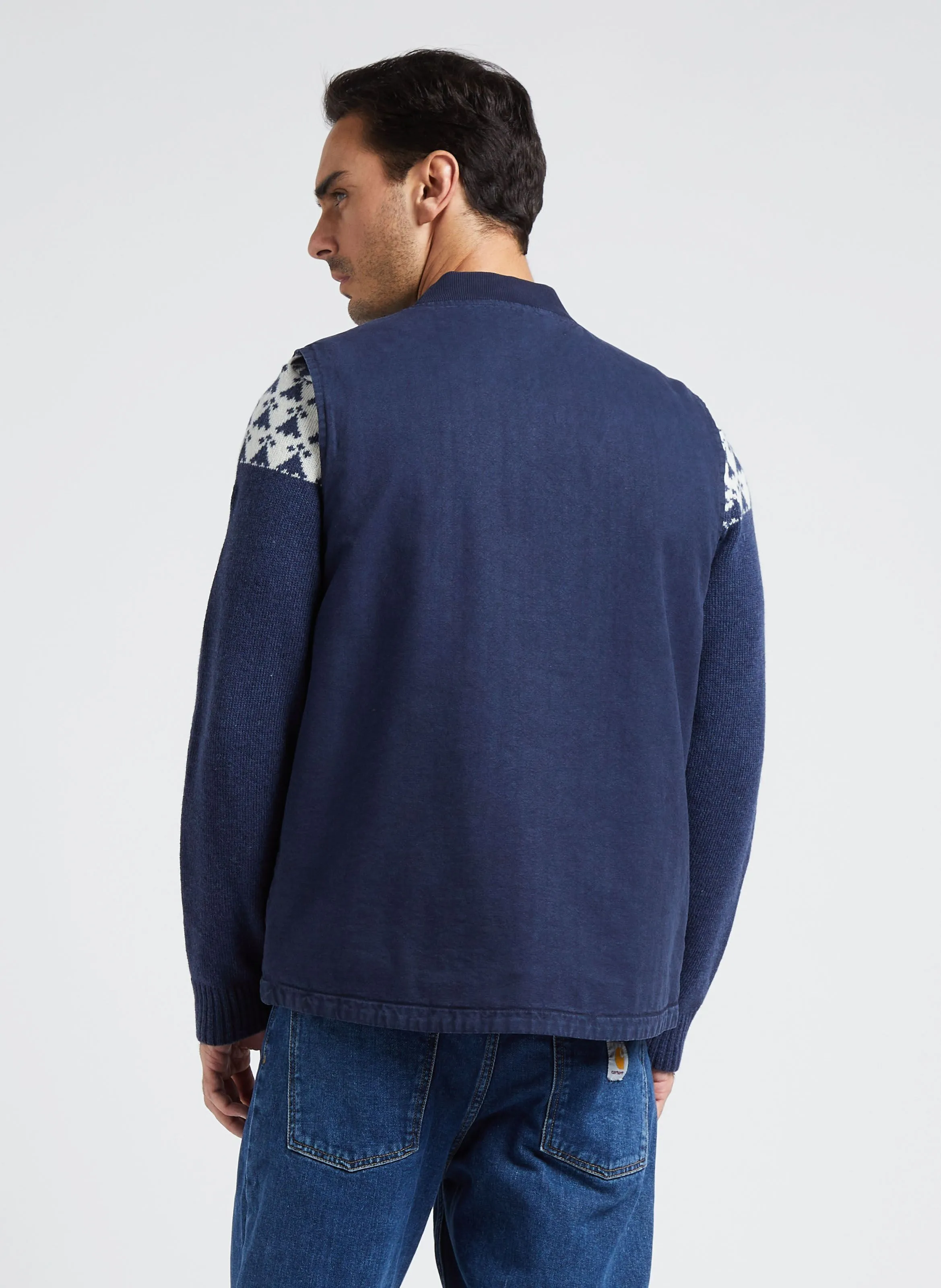 ROBSON  CHAQUETA DE ALGODóN CON CUELLO REDONDO EN AZUL
