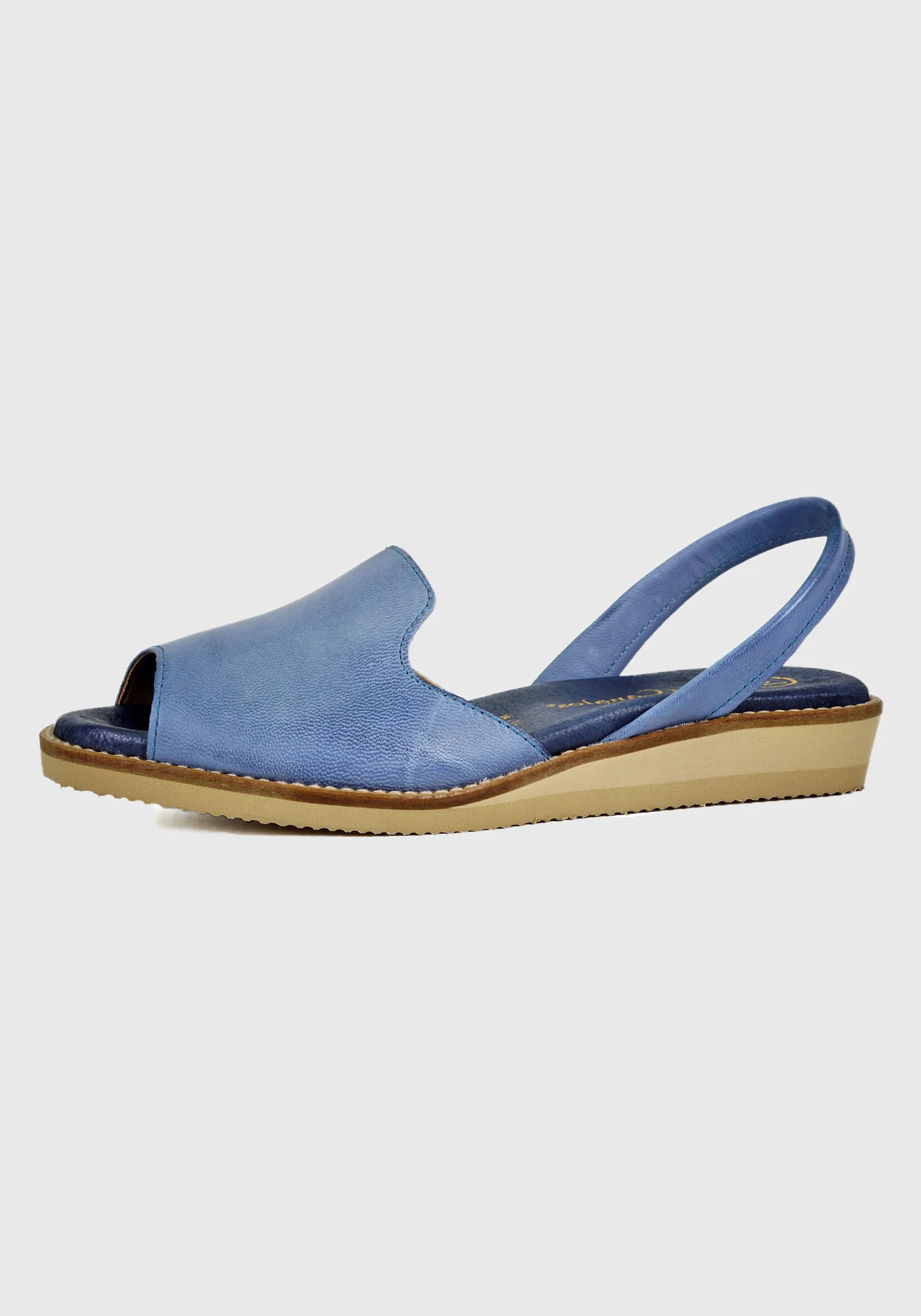 Sandalia Cuero Gigi Azul