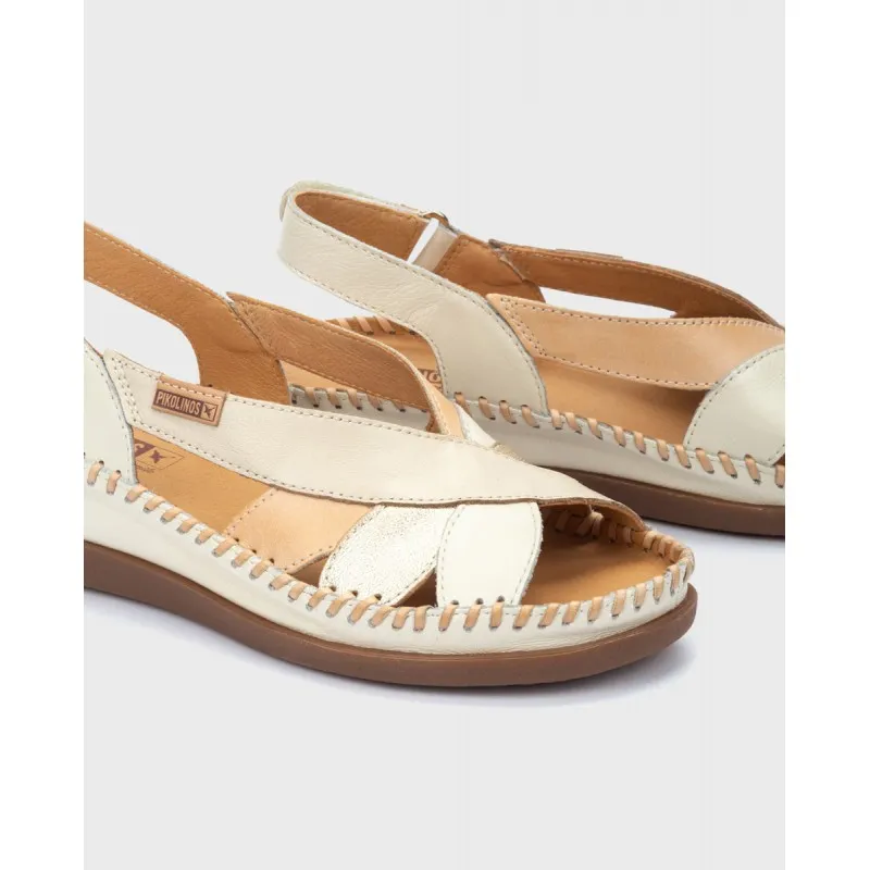 Sandalia cuña Pikolinos CADAQUES W8K beige