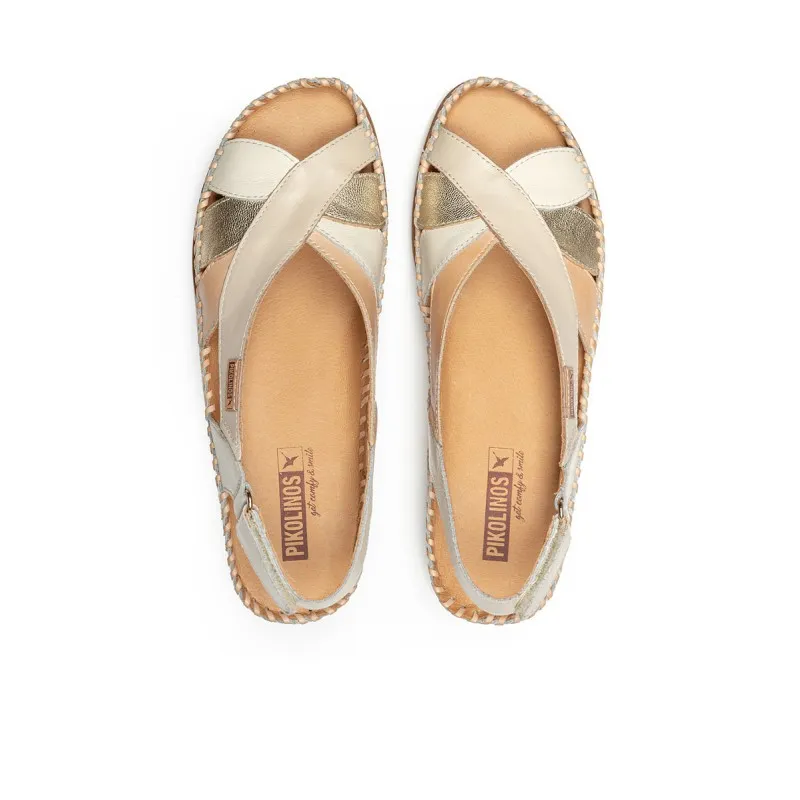 Sandalia cuña Pikolinos CADAQUES W8K beige