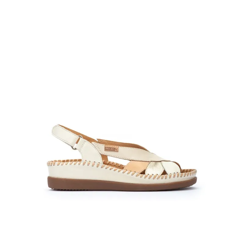 Sandalia cuña Pikolinos CADAQUES W8K beige