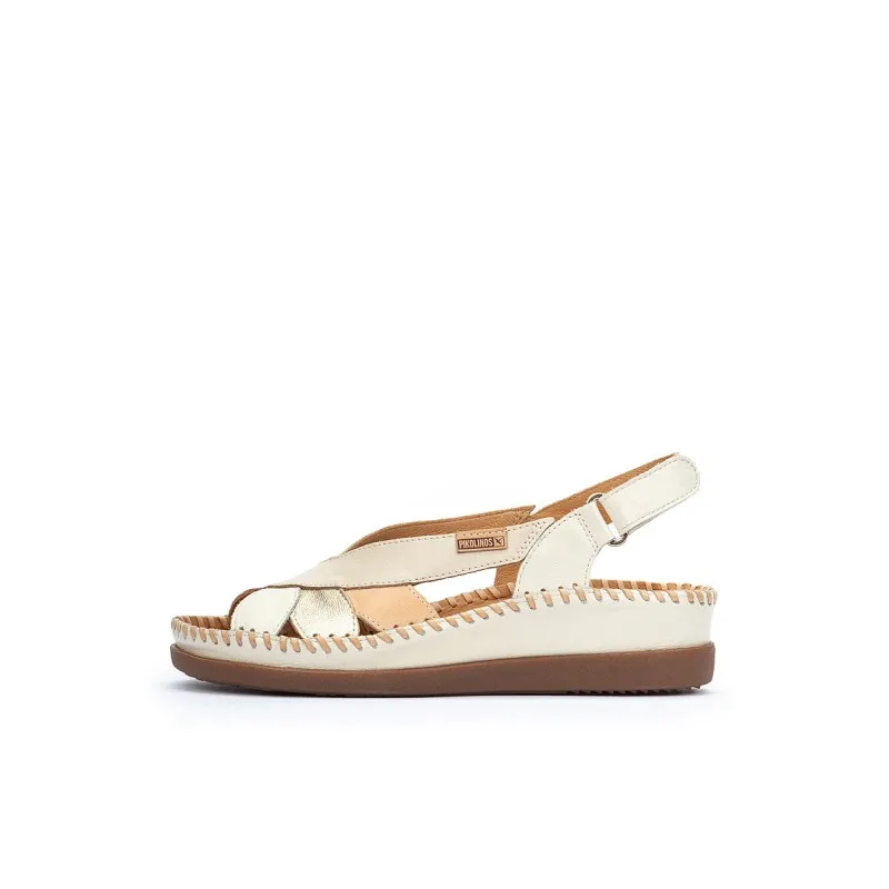 Sandalia cuña Pikolinos CADAQUES W8K beige