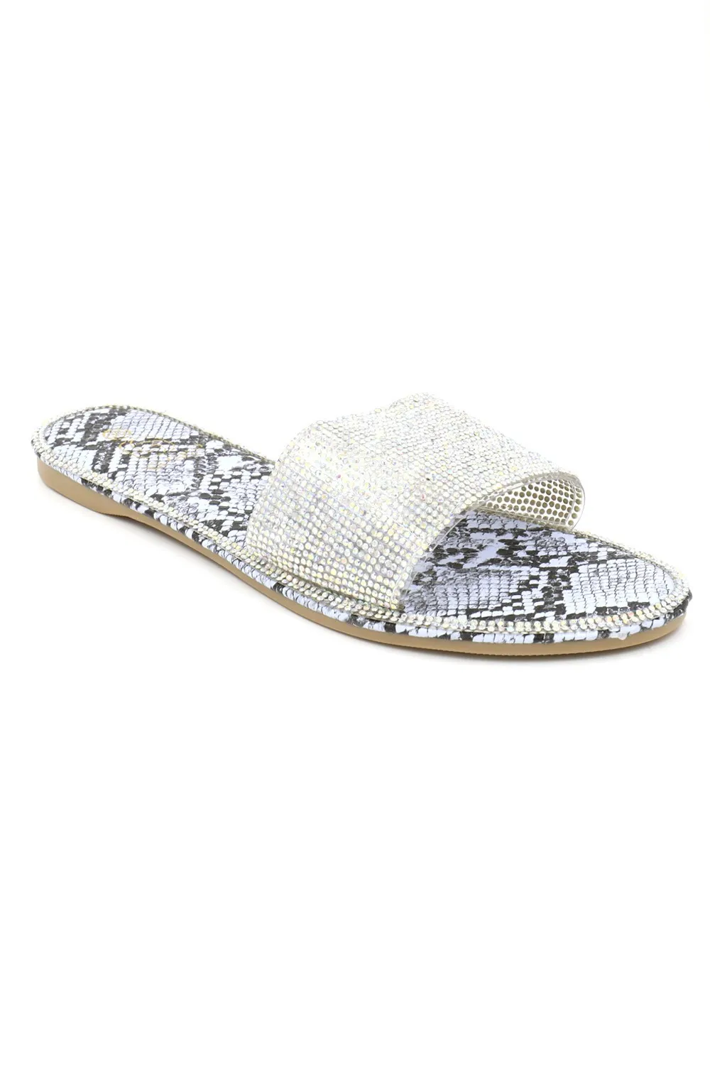 Sandalia de strass azul