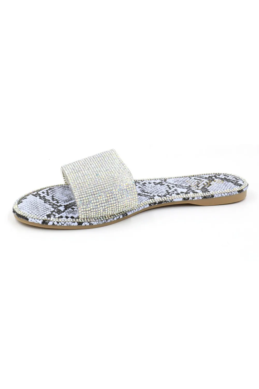 Sandalia de strass azul