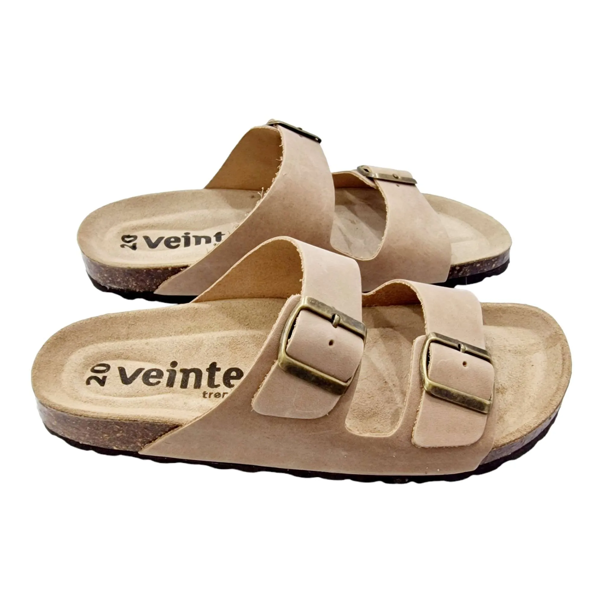 SANDALIA HOMBRE BIO 2 HEBILLAS BEIGE