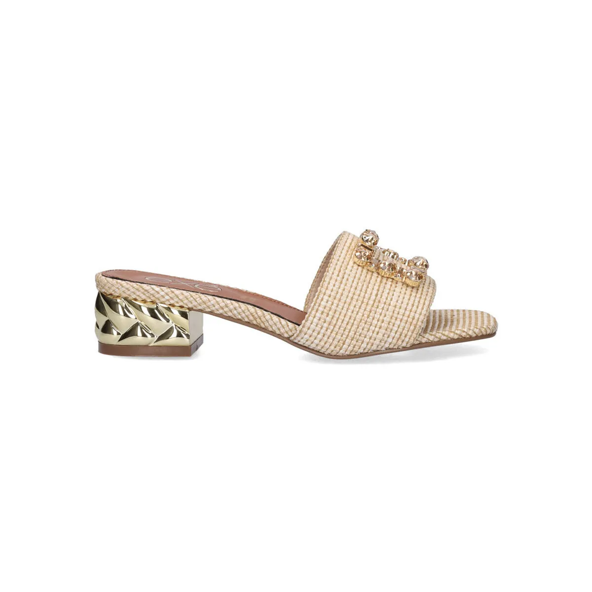 SANDALIA TACÓN BAJO KATY257 BEIGE