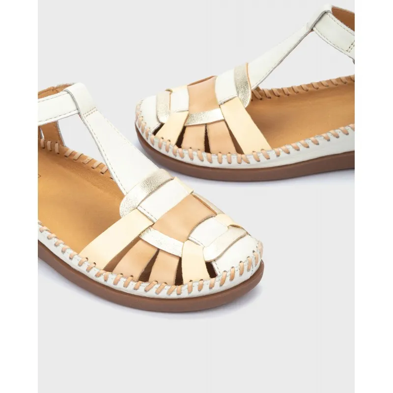 Sandalia tacón Pikolinos CADAQUES W8K beige