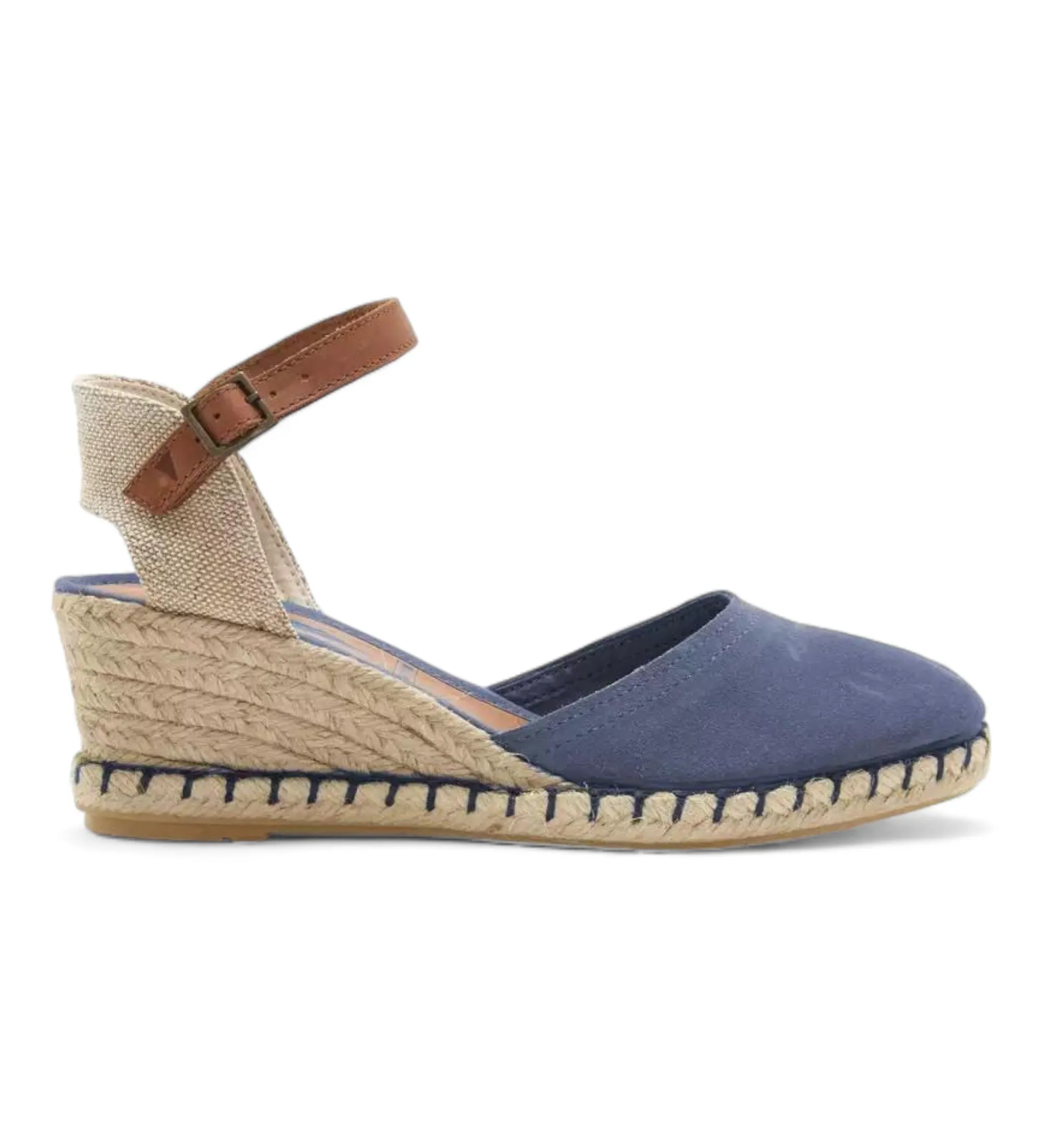 Sandalias de serraje Malena azul