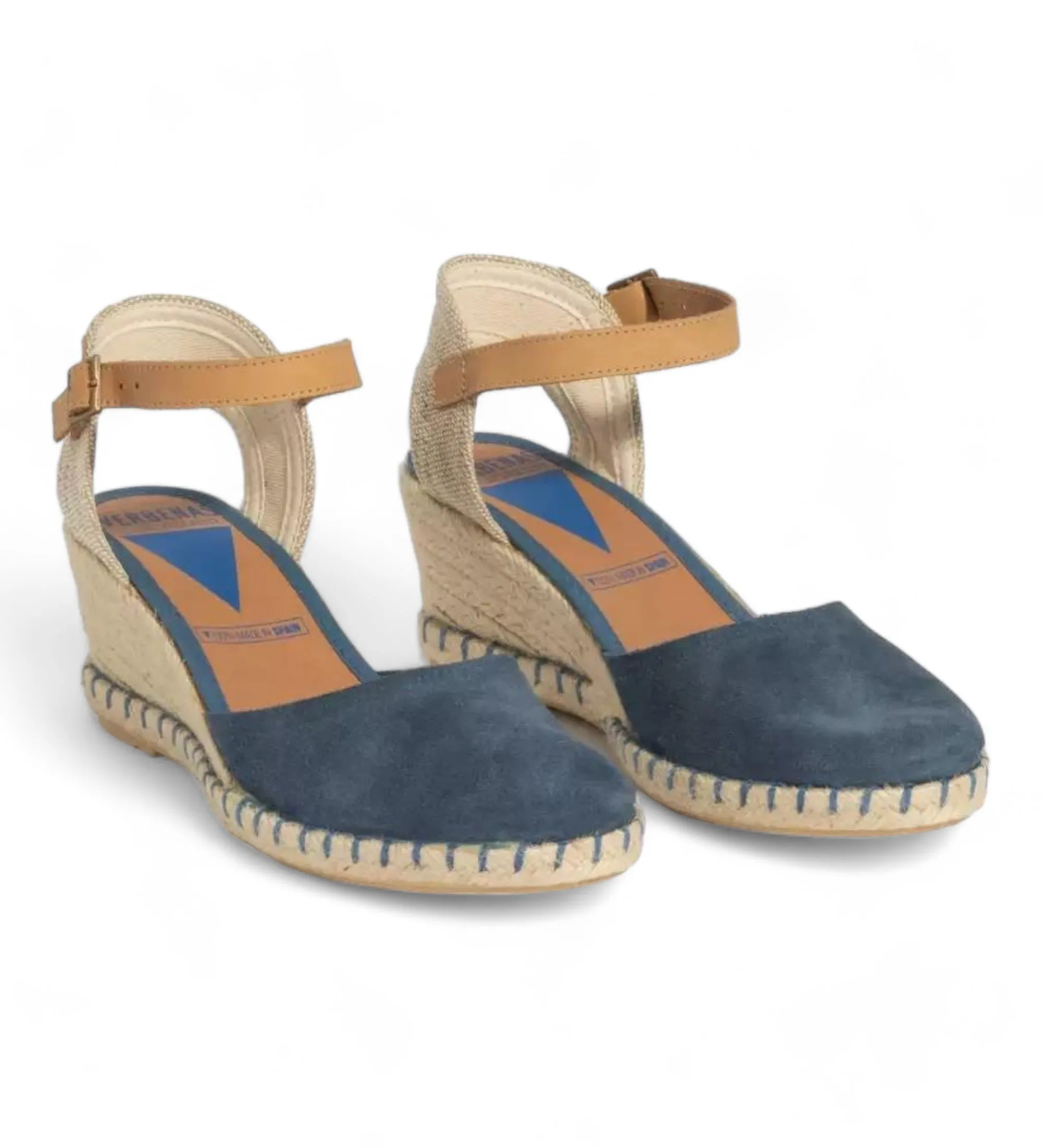 Sandalias de serraje Malena azul