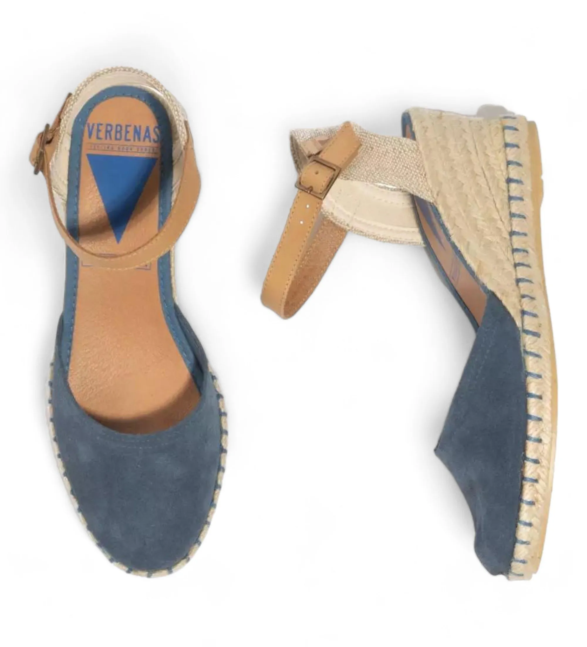 Sandalias de serraje Malena azul