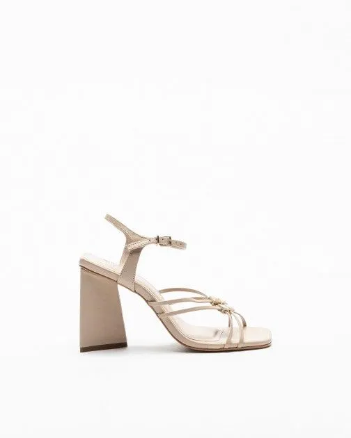 Sandalias de tacón alto Gloss C6050.01 Beige