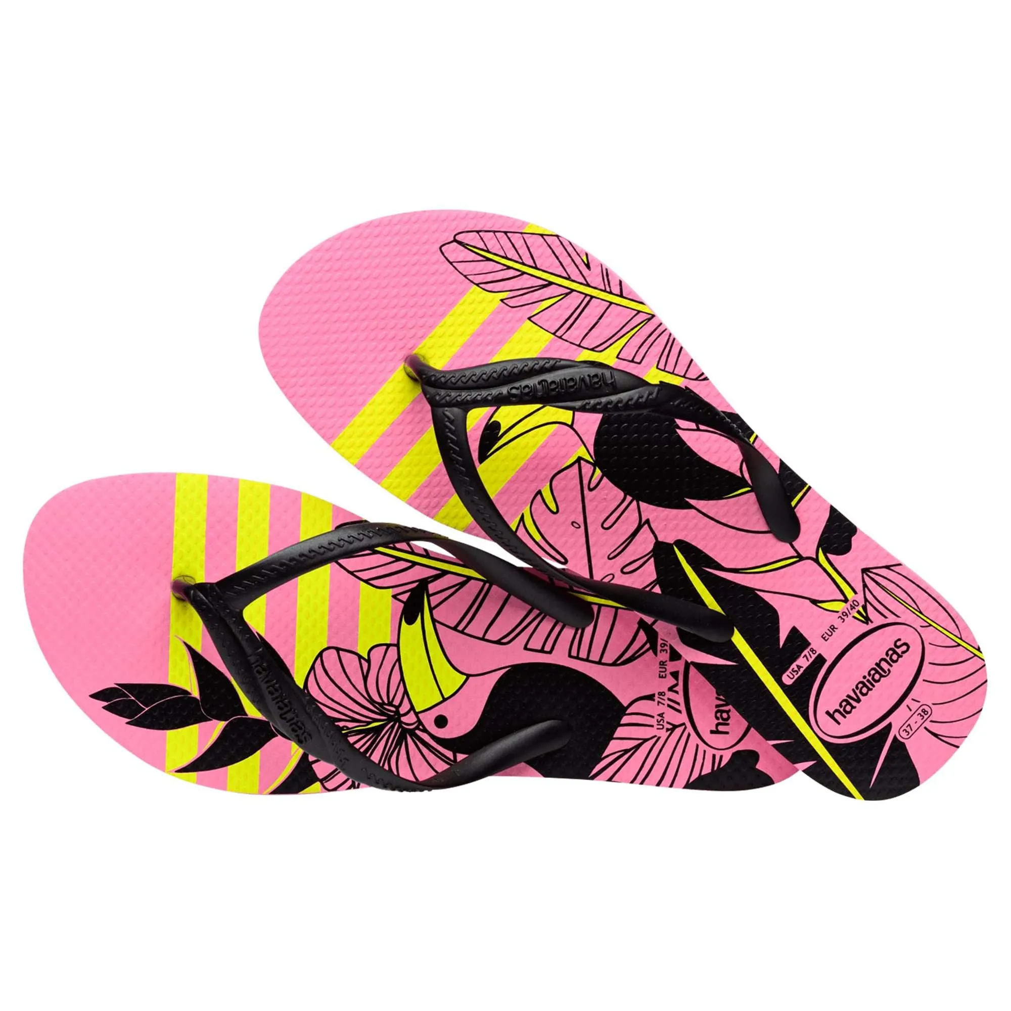 Sandalias Havaianas Fantasía 41/42 Rosadas