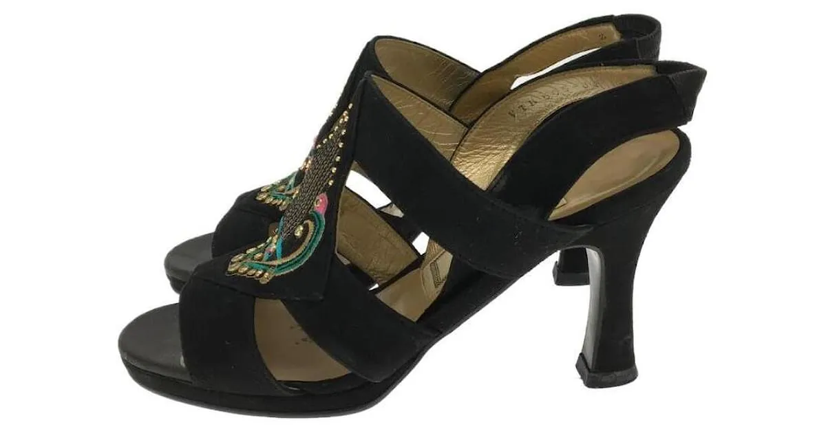 **Sandalias negras de Gianni Versace Negro 