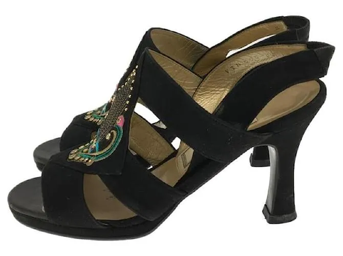 **Sandalias negras de Gianni Versace Negro 