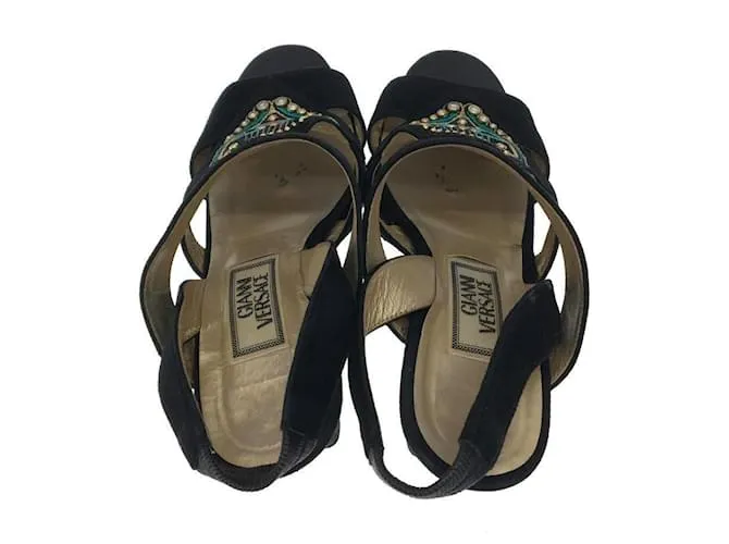 **Sandalias negras de Gianni Versace Negro 