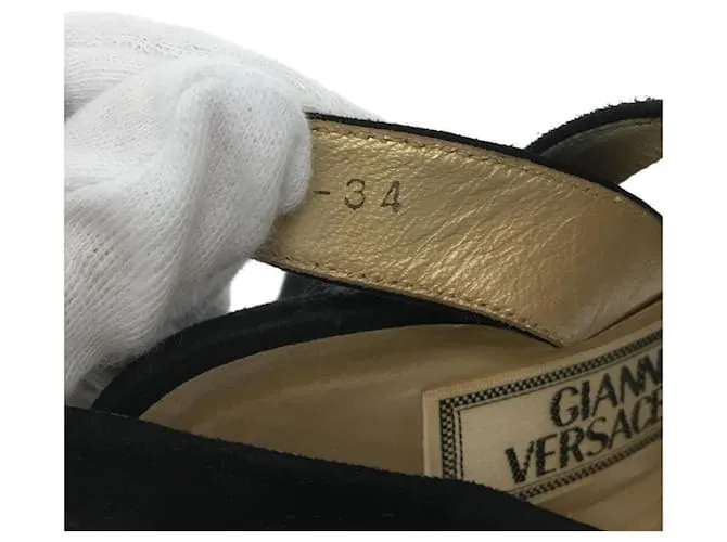 **Sandalias negras de Gianni Versace Negro 