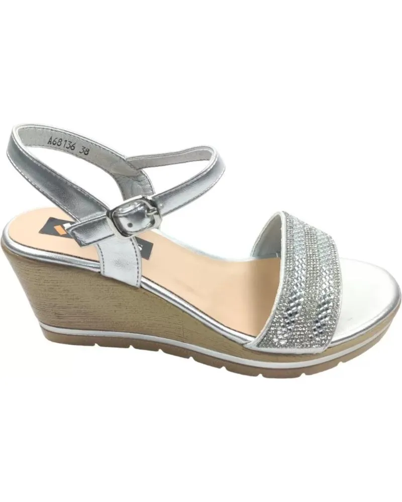 Sandalias TIMBOS  de Mujer SANDALIA CUNA MUJER PLATA 128279  PLATEADO