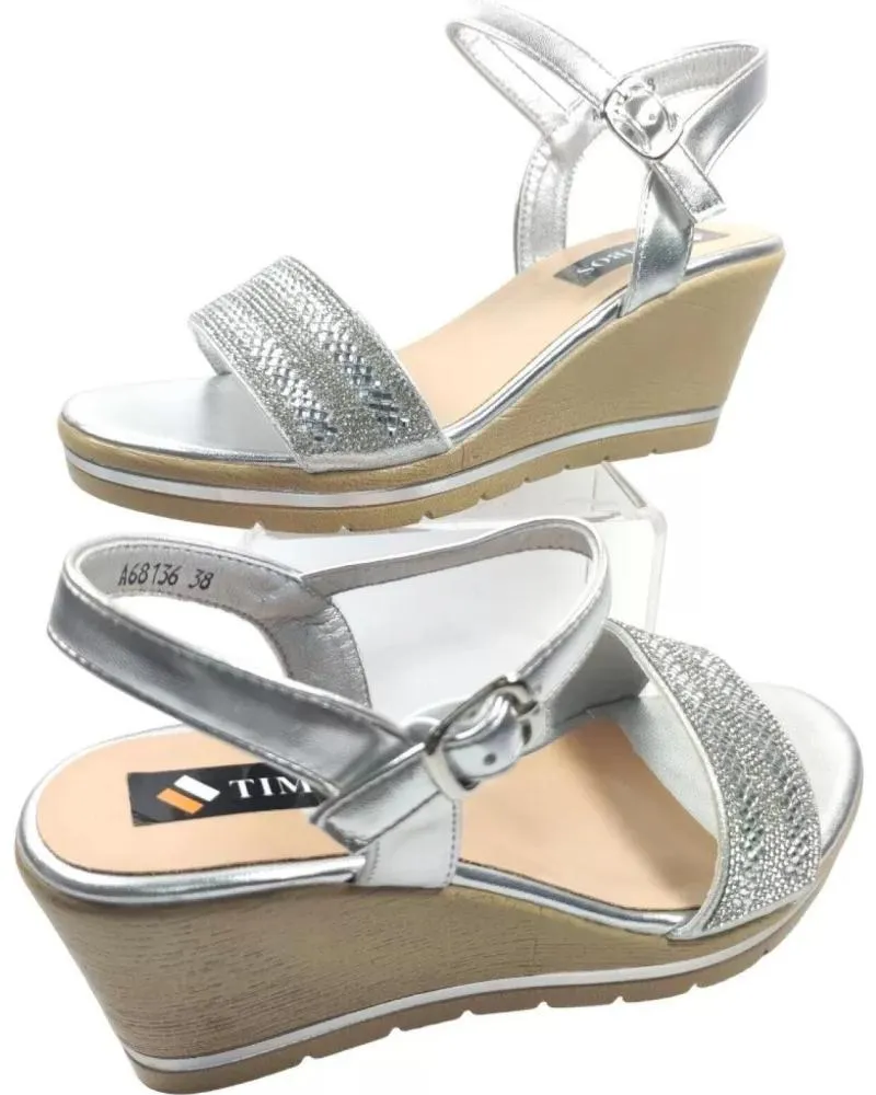 Sandalias TIMBOS  de Mujer SANDALIA CUNA MUJER PLATA 128279  PLATEADO