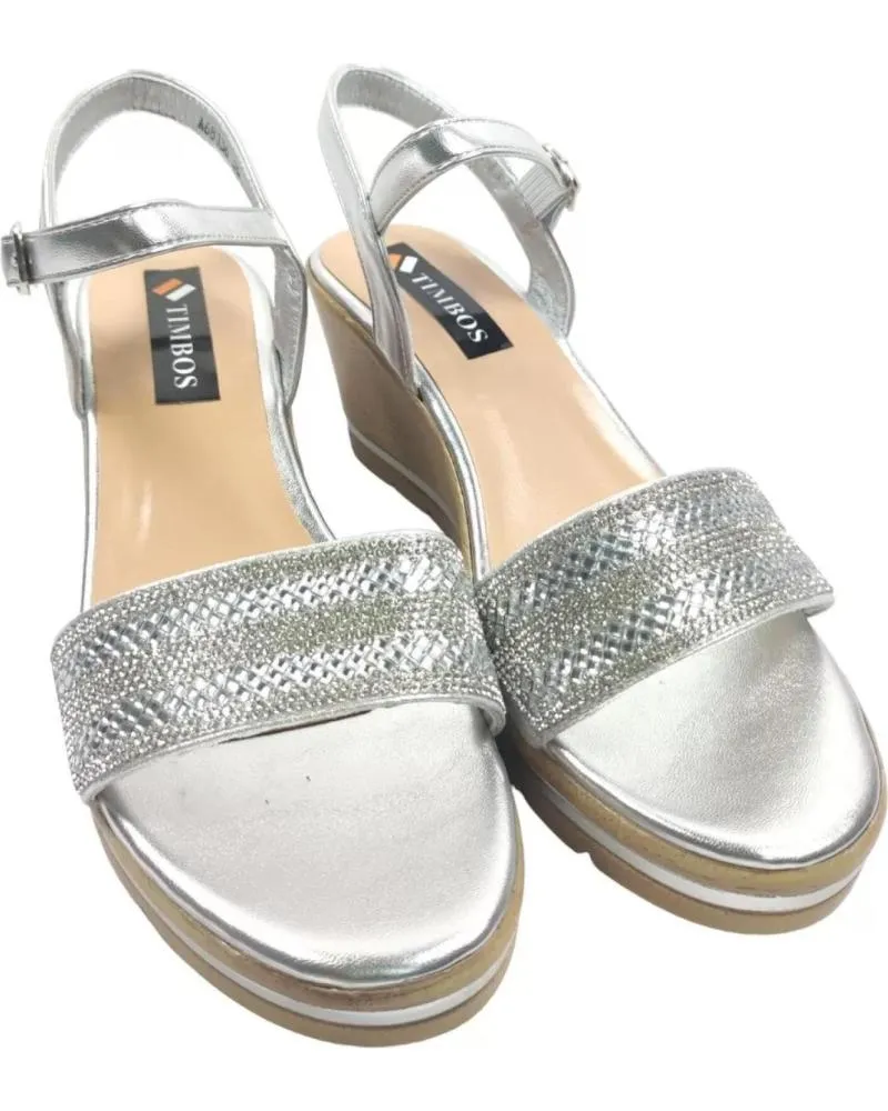 Sandalias TIMBOS  de Mujer SANDALIA CUNA MUJER PLATA 128279  PLATEADO
