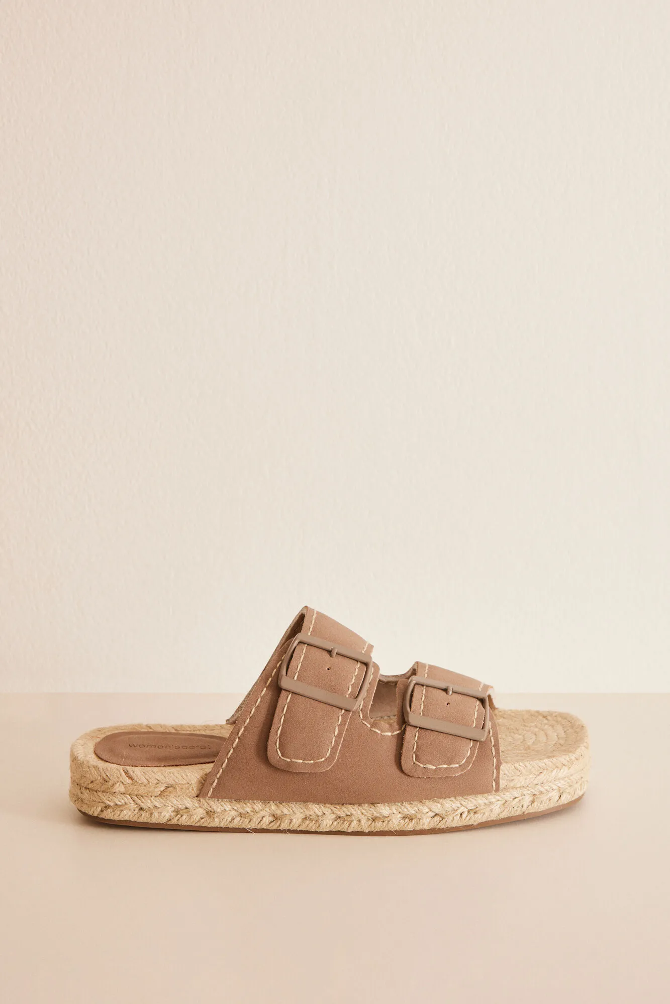 Sandalias yute beige hebillas