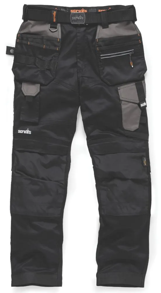 Scruffs Pro Flex Holster, pantalón de trabajo, negro (cintura 30