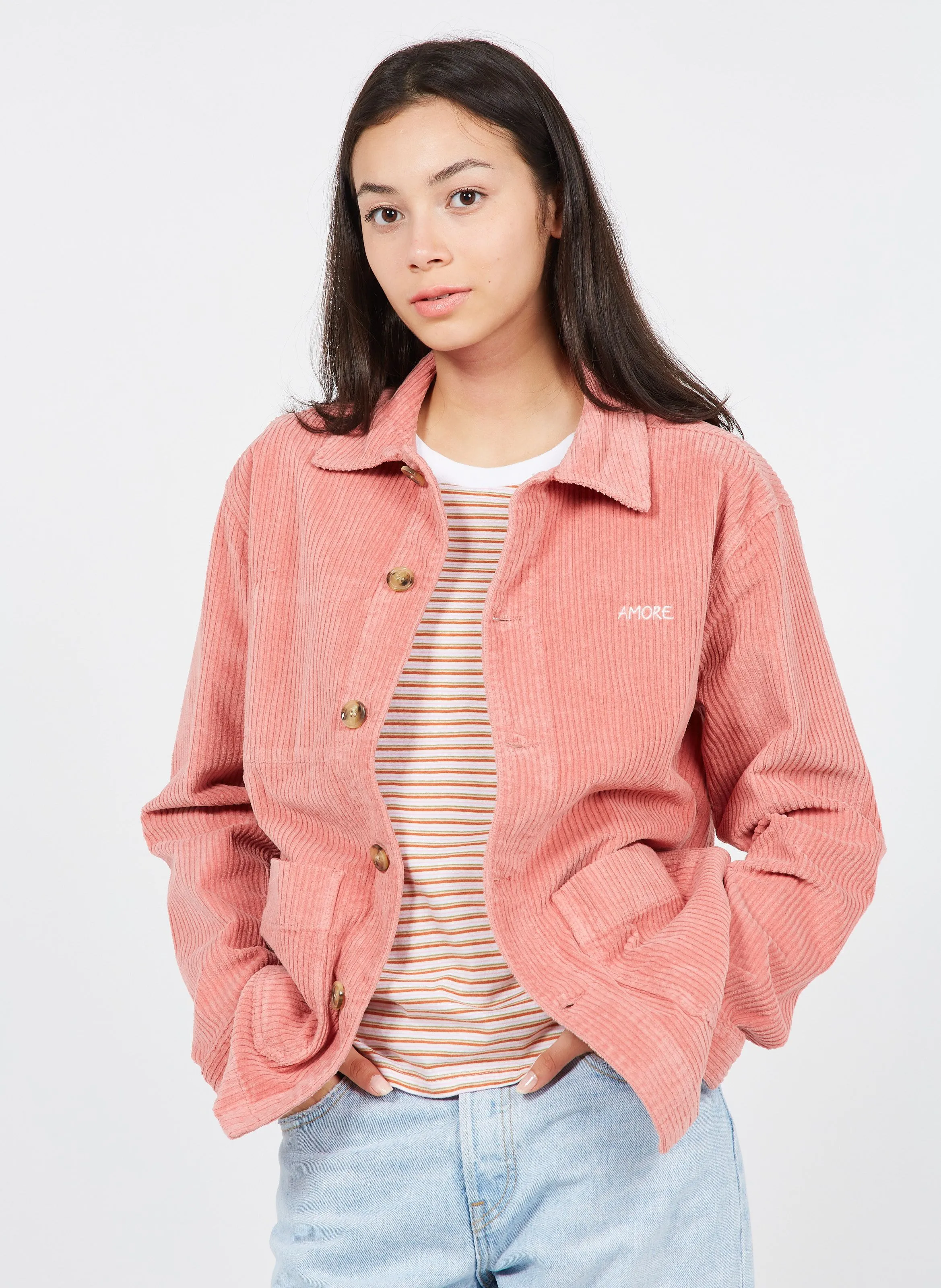 SEBASTO AMORE  CHAQUETA WORKER DE ALGODóN EN ROSA