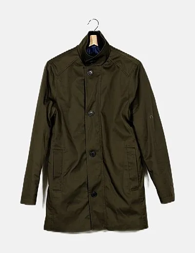Selected Abrigo verde forro acolchado