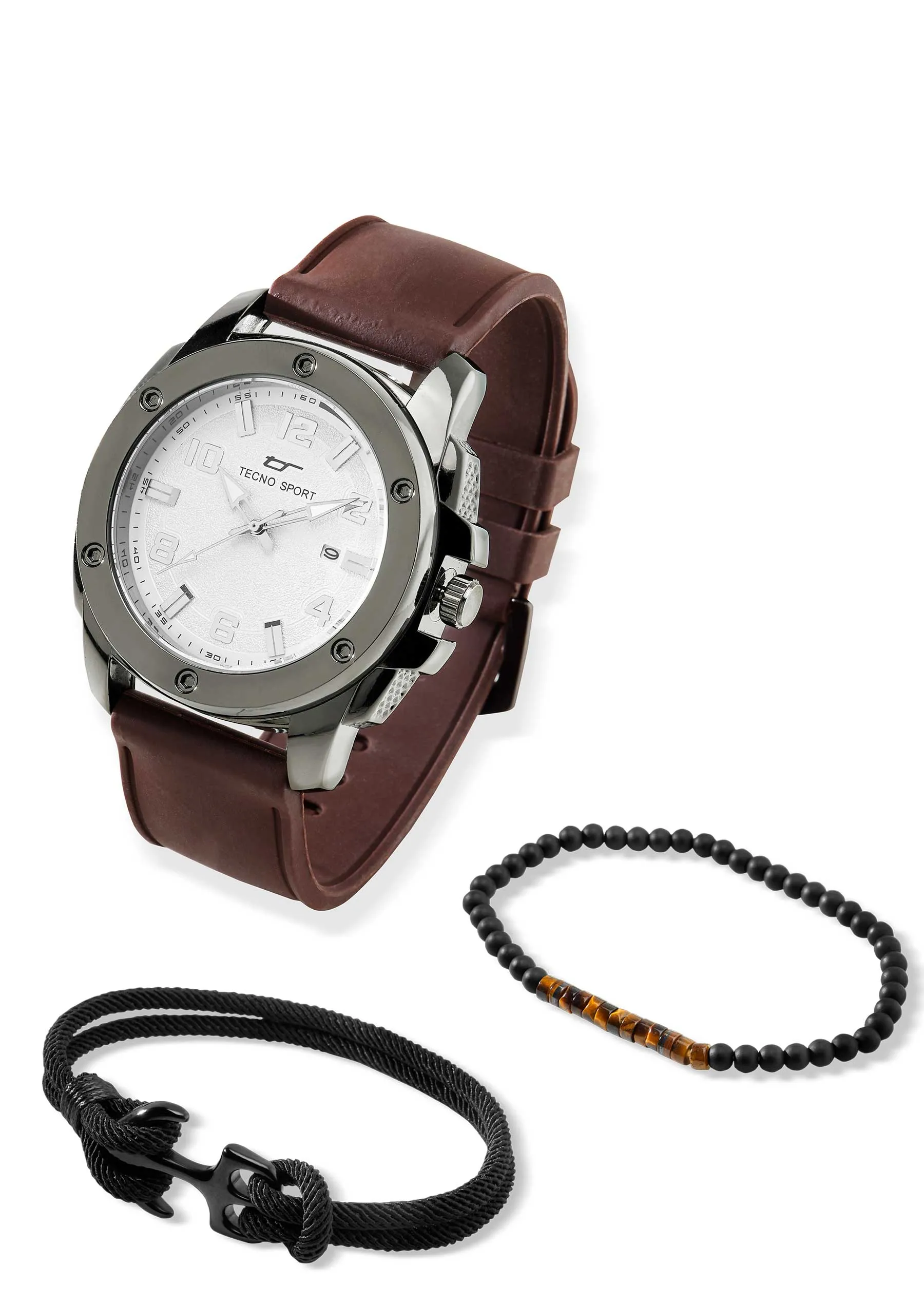 SET RELOJ ANÁLOGO CON PULSERAS PARA HOMBRE 44903