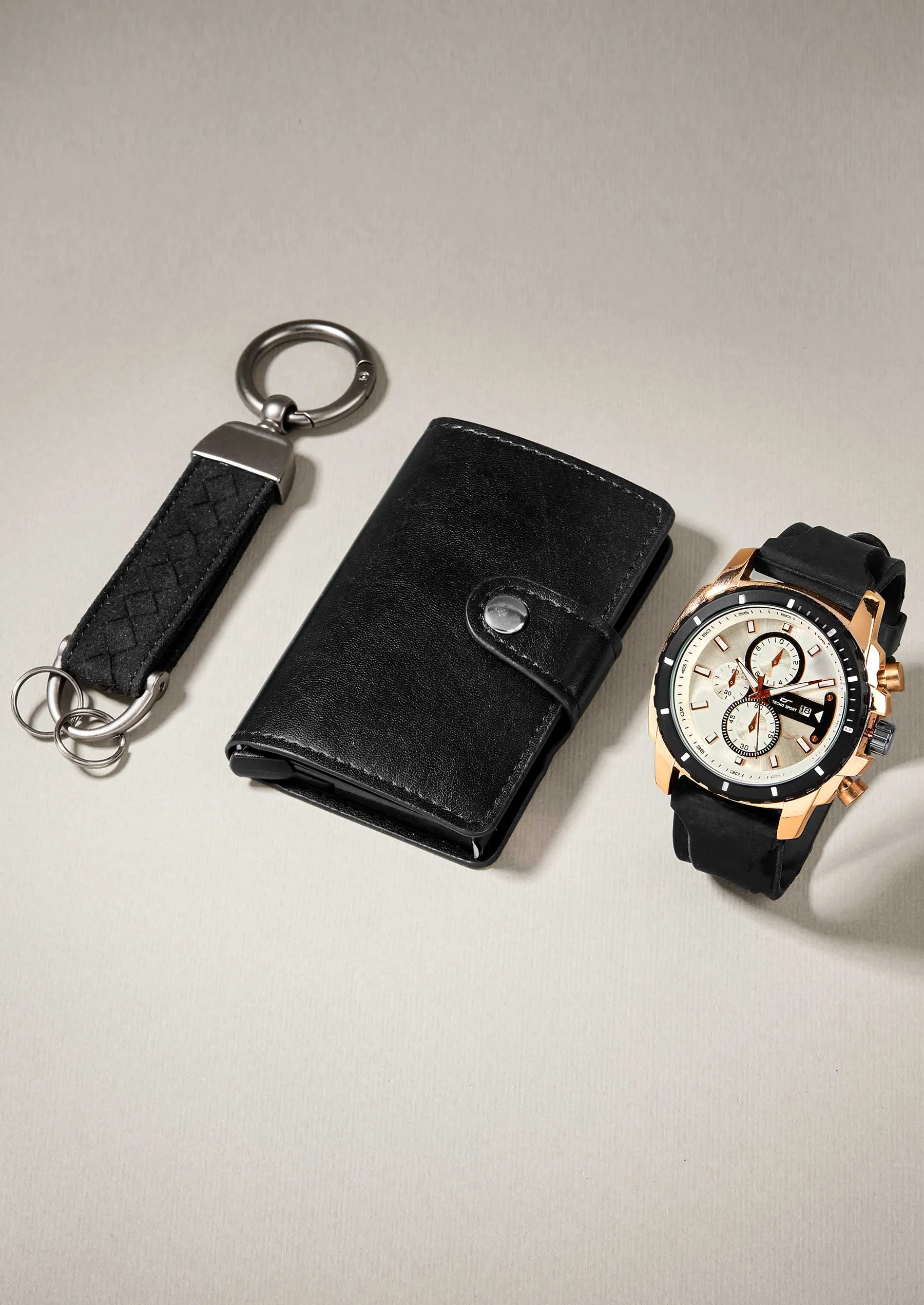 SET RELOJ, PULSERAS Y TARJETERO PARA HOMBRE 44825