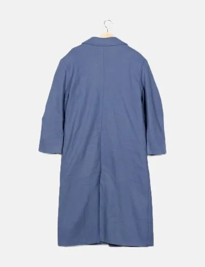 SHEIN Abrigo paño azul celeste