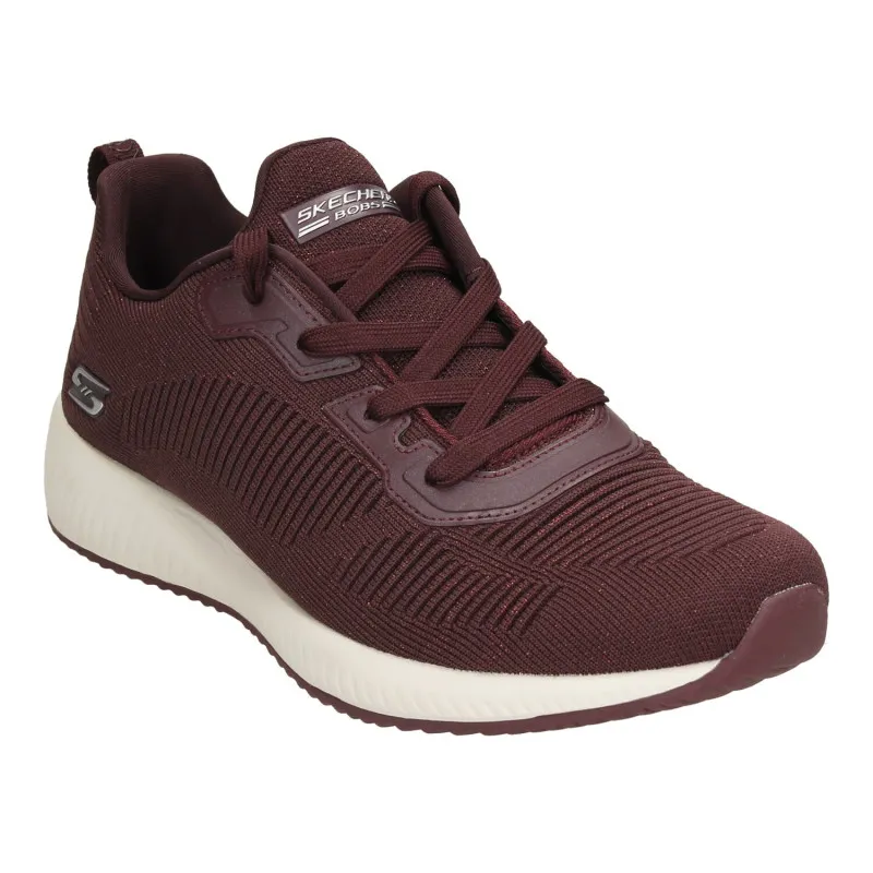 SKECHERS 32502 GRANATE  ZAPATILLAS DE CORDONES DE TELA