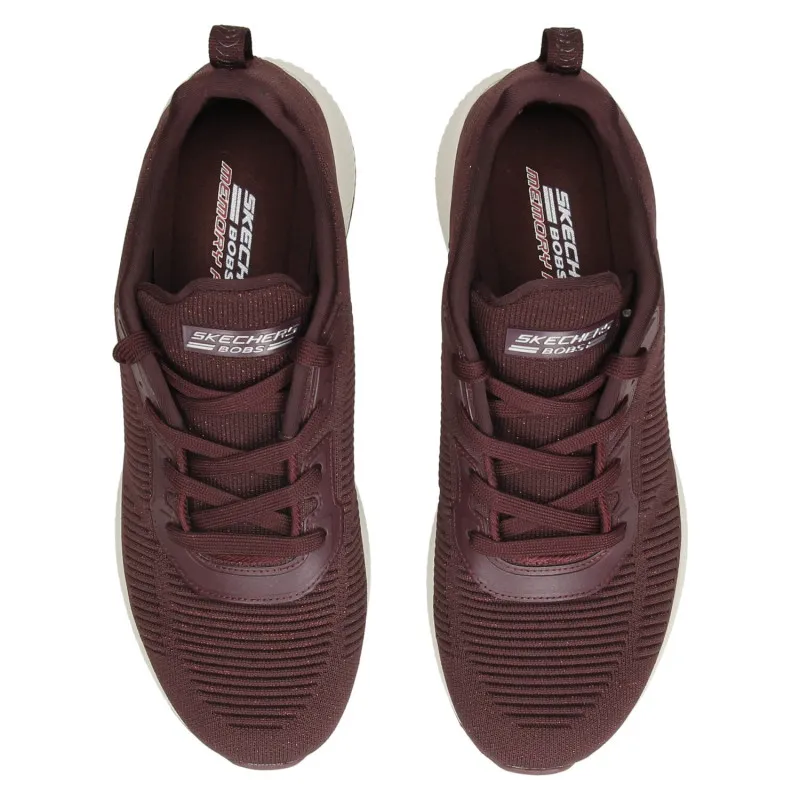 SKECHERS 32502 GRANATE  ZAPATILLAS DE CORDONES DE TELA