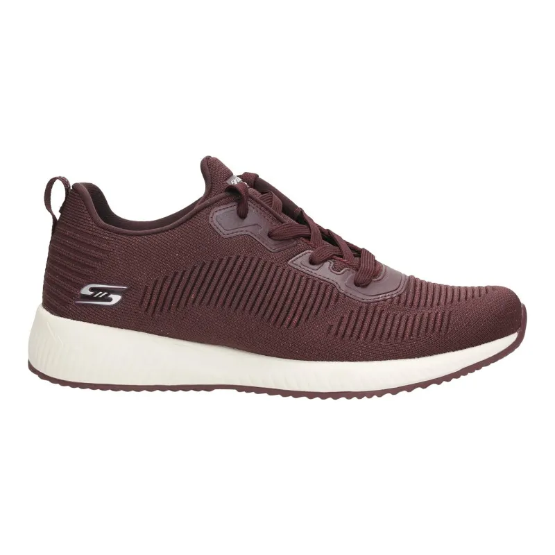 SKECHERS 32502 GRANATE  ZAPATILLAS DE CORDONES DE TELA