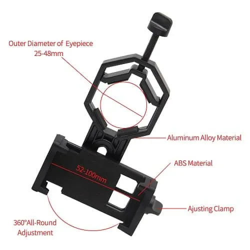 Soporte Telefono Para Microscopio Monocular  Negro
