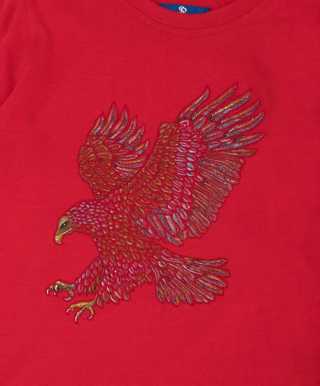 Stefano Ricci Children's red longsleeve with embroidery