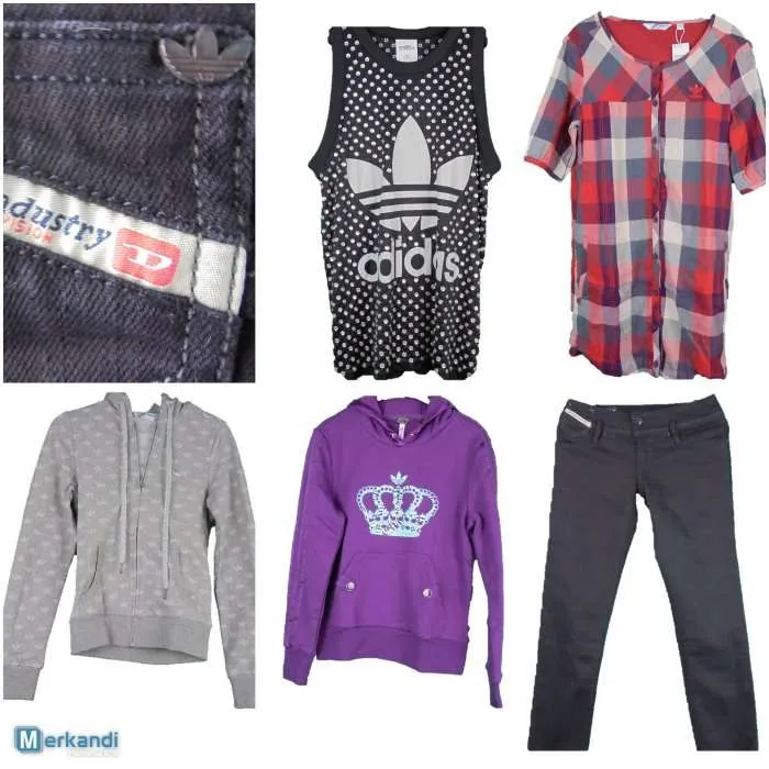 STOCK DE ROPA DEPORTIVA ADIDAS MIX  SUDADERAS CON CAPUCHA, CAMISETAS, POLOS Y MáS