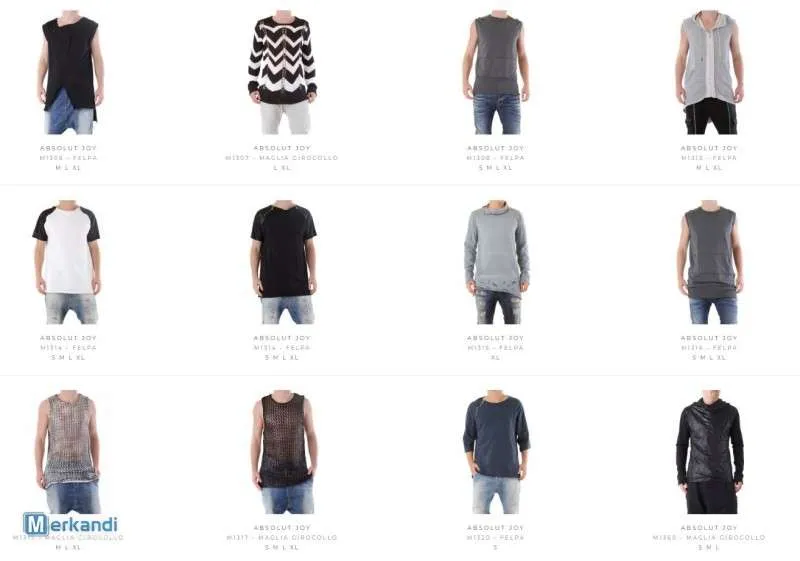 STOCK DE SUDADERAS DE HOMBRE ABSOLUT JOY S/S
