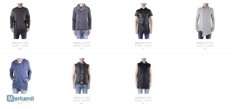 STOCK DE SUDADERAS DE HOMBRE ABSOLUT JOY S/S