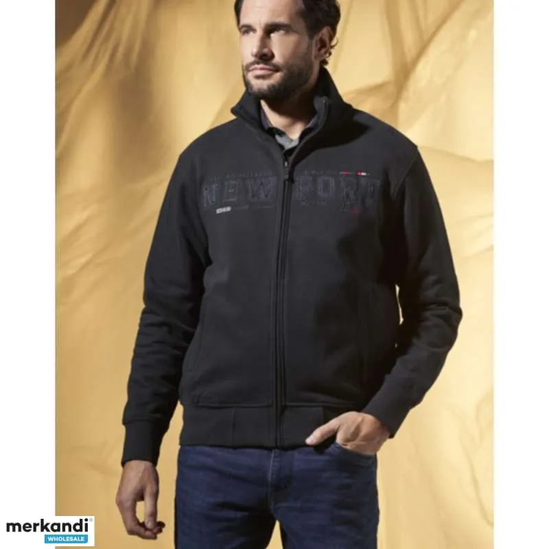 STOCK SUDADERAS CANGREJO CON CREMALLERA LARGA PARA HOMBRE  MANTRA STOCK