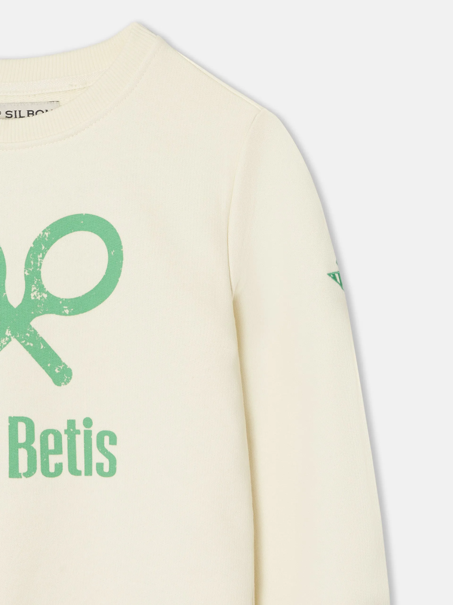 Sudadera kids raqueta real betis crema