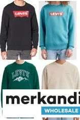 SUDADERAS CREW IMPRESAS PARA HOMBRE DE LEVI'S AL POR MAYOR  24PCS