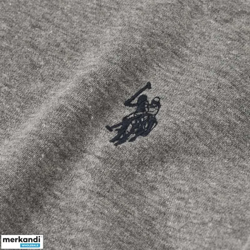 Sudaderas de stock de U.S. POLO ASSN. Gris sin capucha y azul marino