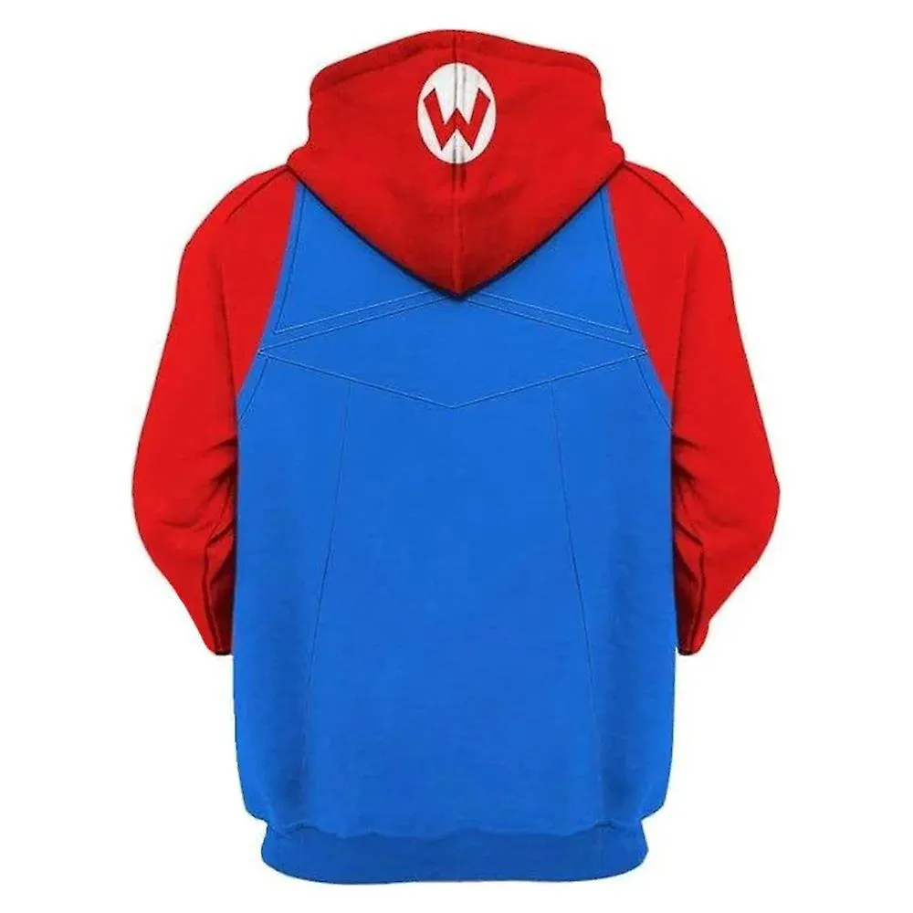 Super Mario Bros Mario Luigi Peach Bowser Donkey Kong Disfraz Adultos Sudaderas con capucha Sudaderas unisex Super Brothers Movi