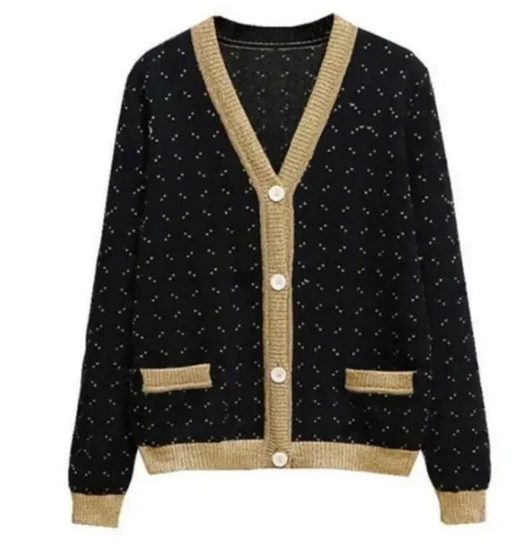 Sweaters Women Sweaters Autumn Winter Jackets Cardigans Knits Catón suelto Carta de abrigo Camas impresas Damas espesas de chaqu