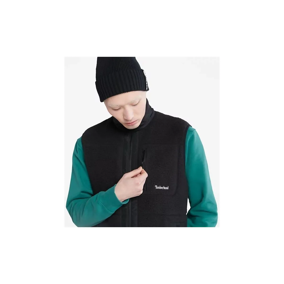 TB0A24DA0011  SHERPA FLEECE VESTBLACK