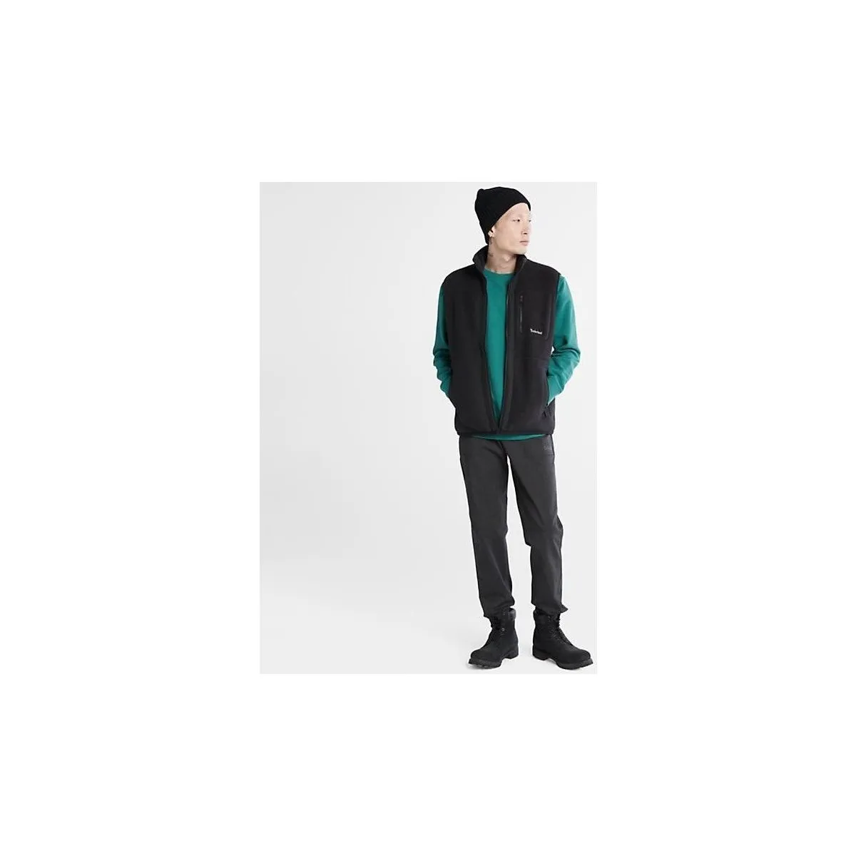TB0A24DA0011  SHERPA FLEECE VESTBLACK