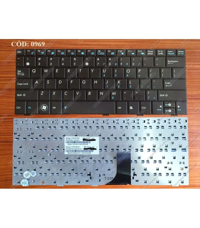 TECLADO ASUS EEE PC 1005HA 1008HA 1005HAB 1005HAG 1005HE 1005P 1001HAG SERIES 0KNA191US02 BK US