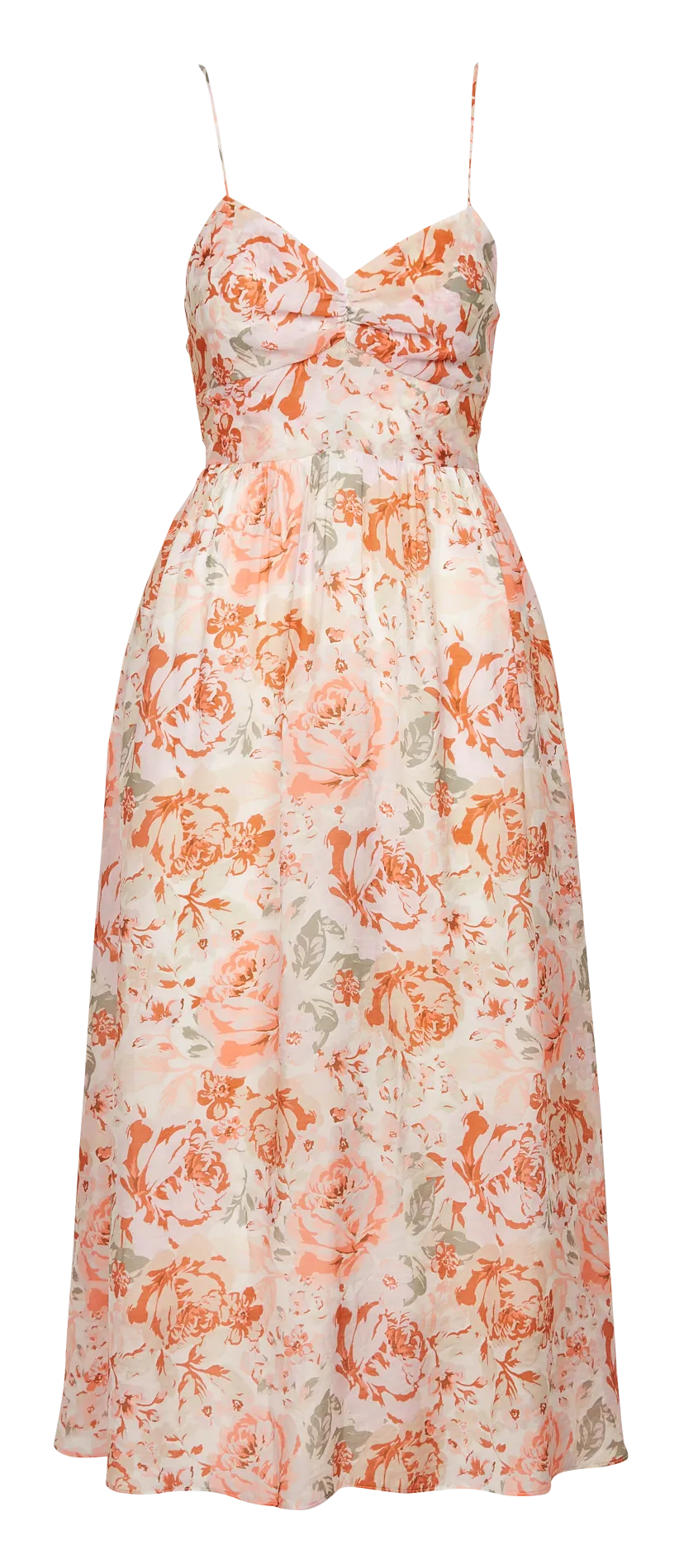 THE KORNER Vestido largo ajustado estampado en blanco