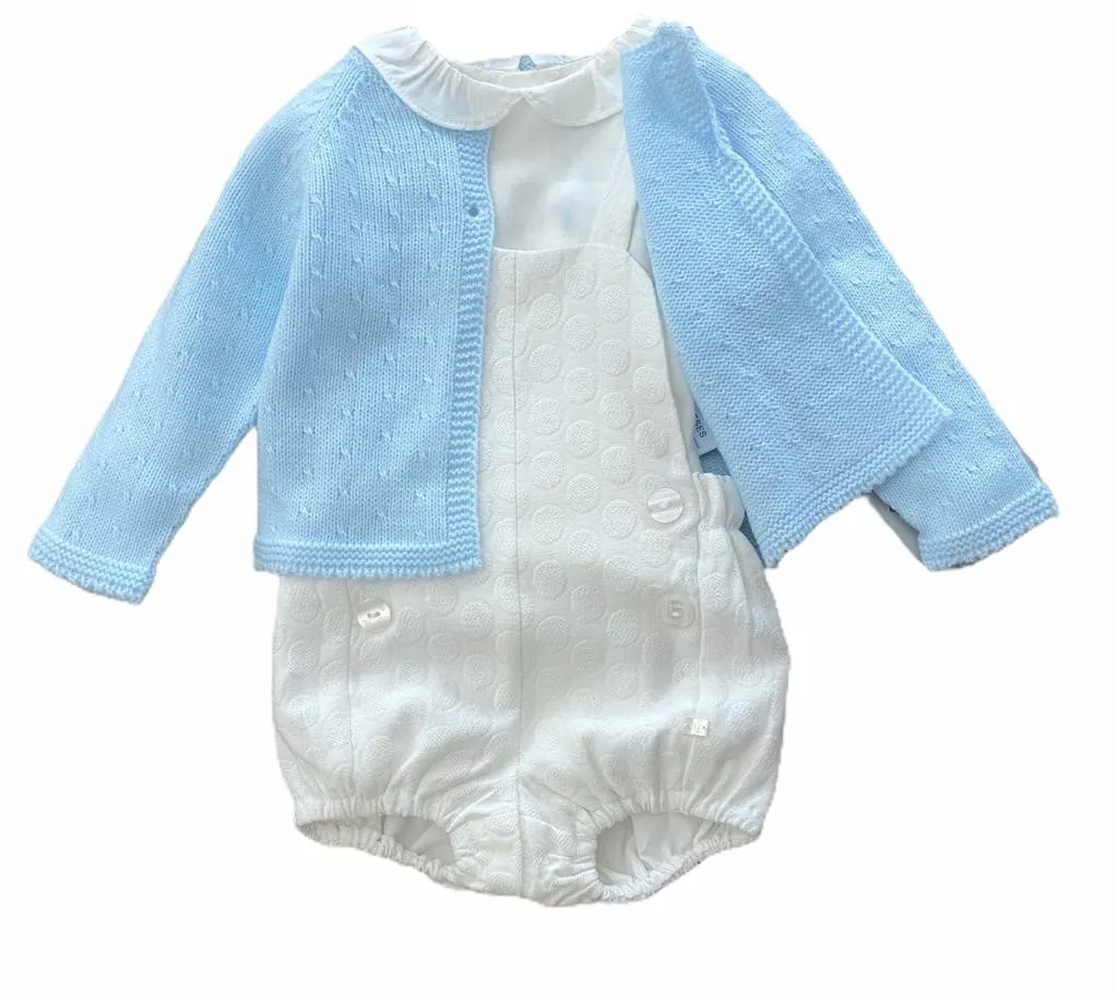 THREEPIECE BOY'S OUTFIT. LIGHT BLUE AND RAW.